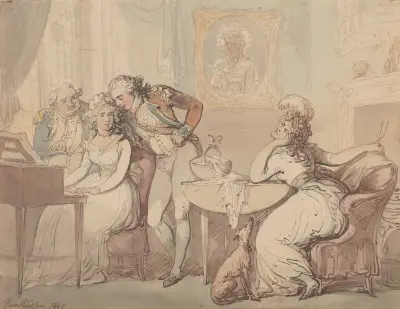 Svartsjuka – rivalen av Thomas Rowlandson
