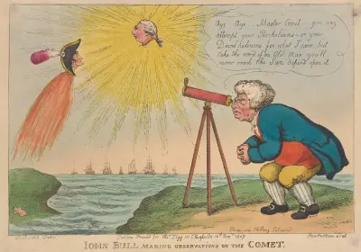 John Bull making observations on the comet, Thomas Rowlandson