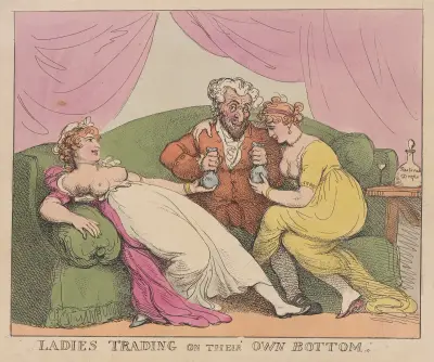 Ladies trading on their own bottom, Thomas Rowlandson