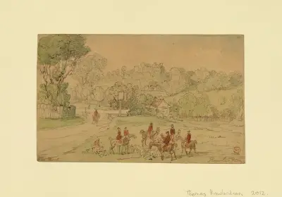 Landskap med jaktseen av Thomas Rowlandson