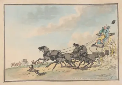 Lord Barrymore’s four in hand, Thomas Rowlandson