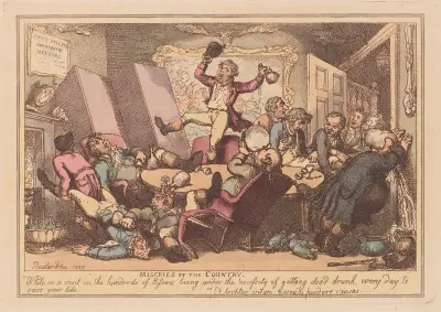 Miseries of human life; While on a visit to the hundreds of Essex . . . . av Thomas Rowlandson
