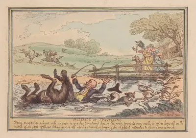 Resans elände; uppsutten på ett djur . . . . av Thomas Rowlandson