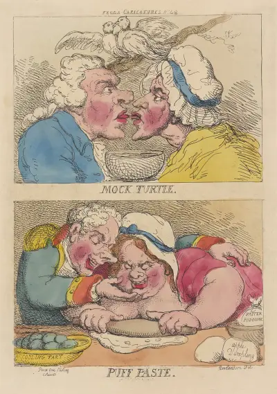 Mock turtle. Puff paste, Thomas Rowlandson