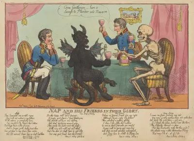 Nap and his friends in their glory, Thomas Rowlandson