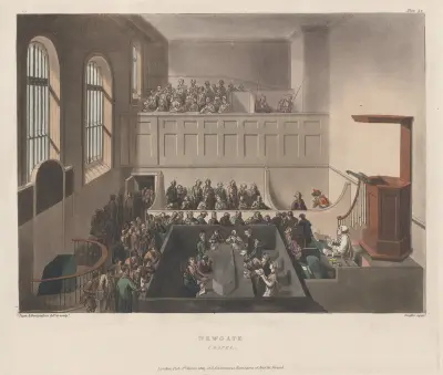 Newgatekapellet av Thomas Rowlandson