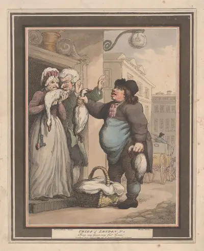 No.2; Buy my Goose, my fat Goose av Thomas Rowlandson