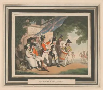 Nr 4. Soldatvärvning av Thomas Rowlandson