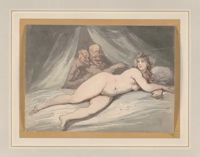 Nymph and satyrs av Thomas Rowlandson