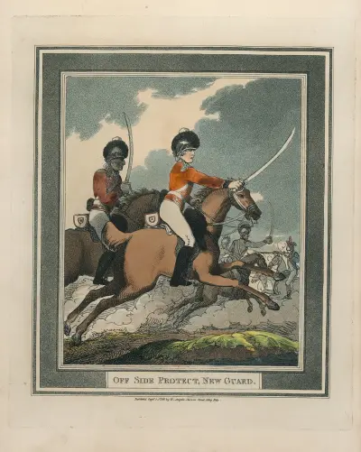 Off Side Protect, New Guard av Thomas Rowlandson