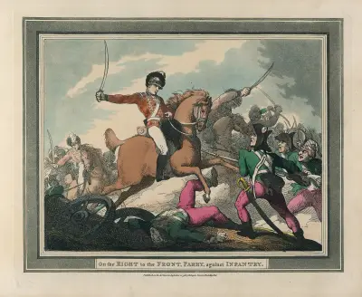 On the Right to the Front, Parry, against Infantry av Thomas Rowlandson