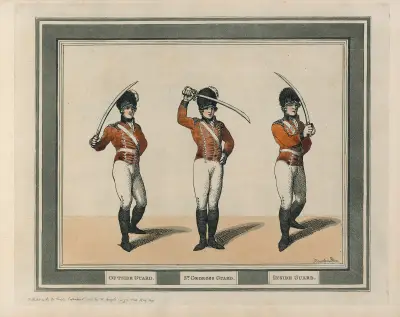 Outside Guard, St Georges Guard, Inside Guard av Thomas Rowlandson