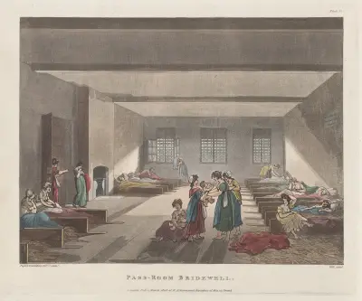 Pass-Room Bridewell, Thomas Rowlandson