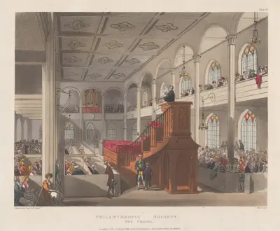 Philanthropic Society, The Chapel von Thomas Rowlandson