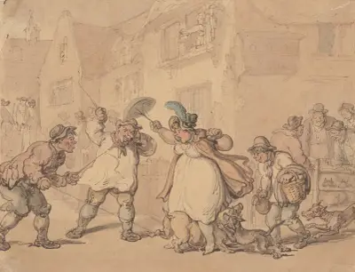 Gris i en säck av Thomas Rowlandson