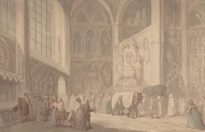 Poeternas hörn, Westminster Abbey av Thomas Rowlandson