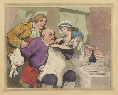 Förberedelser inför kvällsmaten av Thomas Rowlandson
