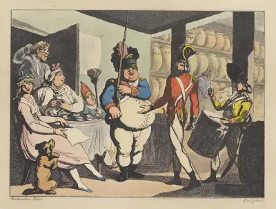 Private drilling, Thomas Rowlandson