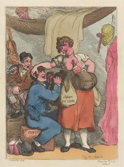 Riggning av en smugglare av Thomas Rowlandson