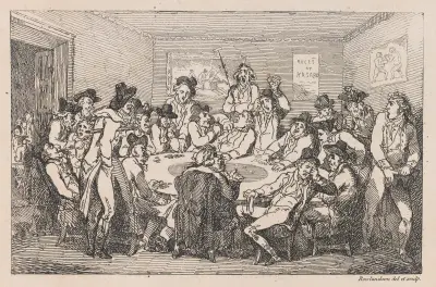 Rod; Random visits a gaming table, Thomas Rowlandson