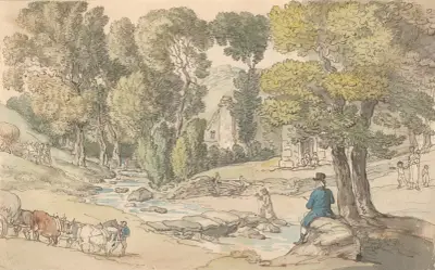 Rowlandson sketching, Thomas Rowlandson