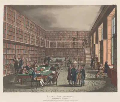 Royal Institution, Albemarle Street av Thomas Rowlandson