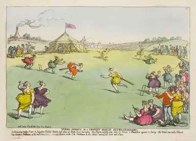 Rural sports or a cricket match extraordinary, Thomas Rowlandson