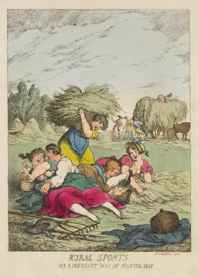 Rural sports. Or a pleasant way of making hay, Thomas Rowlandson
