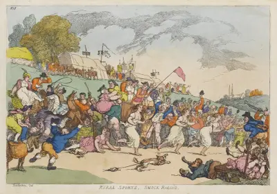 Rural sports. Smock racing av Thomas Rowlandson
