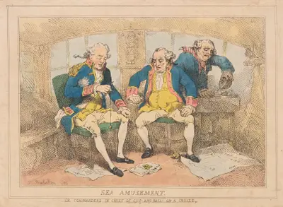 Sea amusement. Or Commanders in Chief of cup and ball on a cruize av Thomas Rowlandson