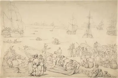 Seaport av Thomas Rowlandson