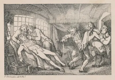 Shipboard fainting scene, Thomas Rowlandson