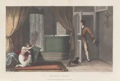 Duschbad av Thomas Rowlandson