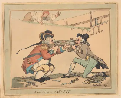 Slugs in a saw-pit, Thomas Rowlandson