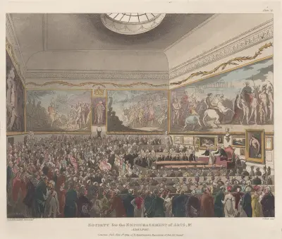 Society for the Encouragement of Arts etc., Adelphi av Thomas Rowlandson