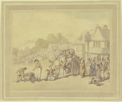 Soldaten på ett värdshus av Thomas Rowlandson