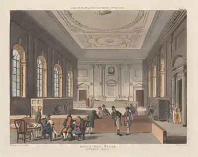South Sea House, Dividend Hall av Thomas Rowlandson