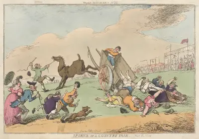 Nöjen på en landsortsmässa. Del ett av Thomas Rowlandson