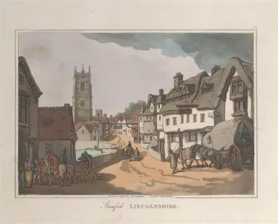 Stamford Lincolnshire av Thomas Rowlandson
