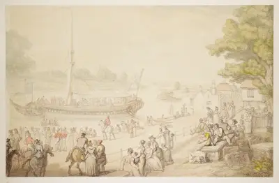 State barge, City of London, Thomas Rowlandson