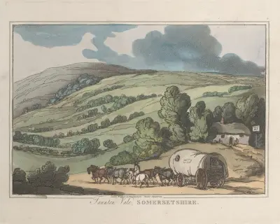 Taunton Vale, Somersetshire av Thomas Rowlandson