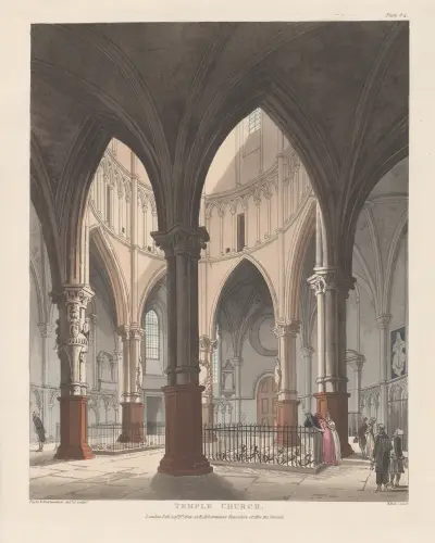 Temple Church av Thomas Rowlandson