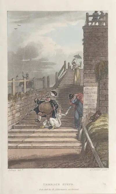 Terrace Steps av Thomas Rowlandson