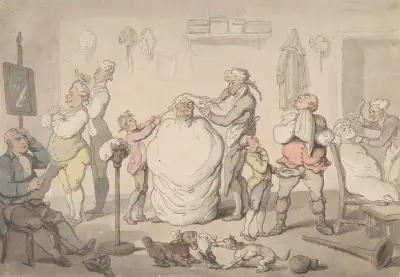 The Barber’s Shop, Thomas Rowlandson