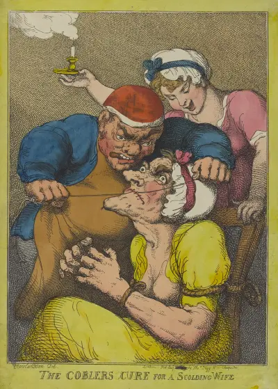 The coblers cure for a scolding wife, Thomas Rowlandson