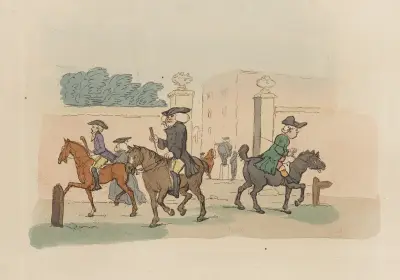The college gate, Thomas Rowlandson