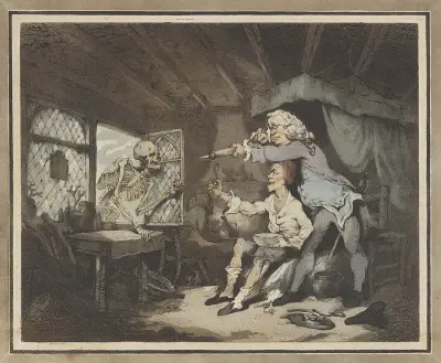 The doctor dismissing Death von Thomas Rowlandson