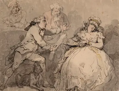 Den rasande maken och den slösaktiga hustrun av Thomas Rowlandson
