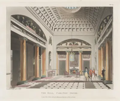 The Hall Carlton House. av Thomas Rowlandson