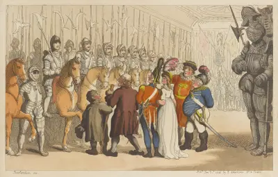 Hästrustkammaren i Tower av Thomas Rowlandson